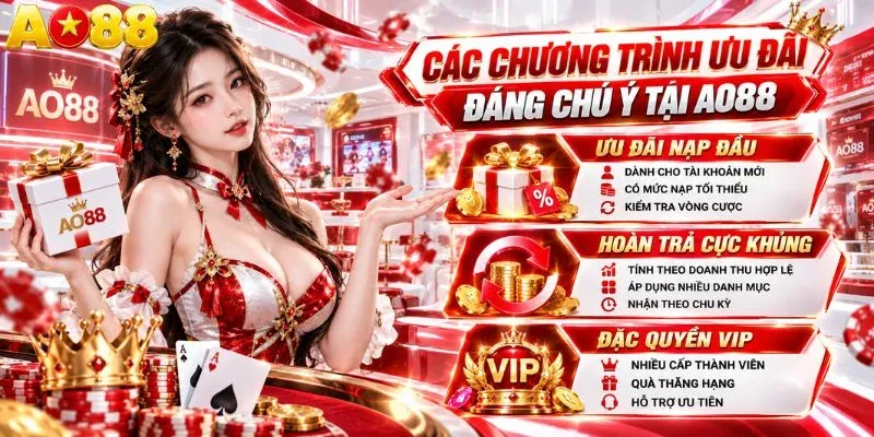 Các chương trình ưu đãi đáng chú ý tại AO88