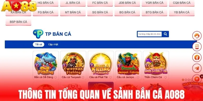 Thông tin tổng quan về sảnh bắn cá AO88