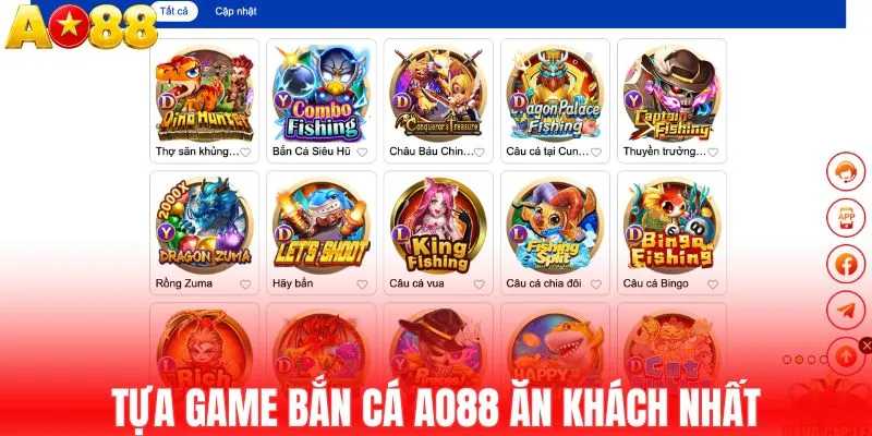 Tựa game bắn cá AO88 ăn khách nhất